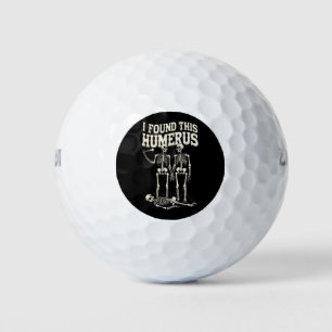 Ich fand diesen Humerus lustig Skelett Halloween Golfball