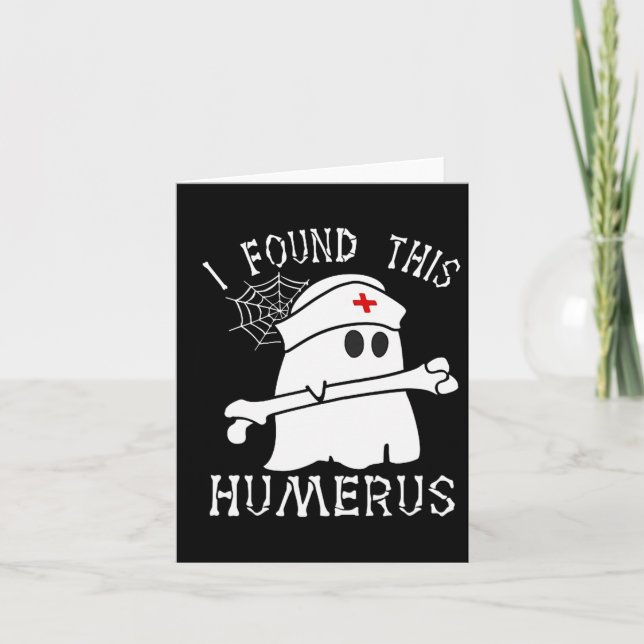 Ich fand dieses humerus Fun Ghost Nurse Halloween Karte (Vorderseite)