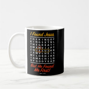 Ich fand Jesus Crossword Puzzle Bibel John 3 Chris Kaffeetasse