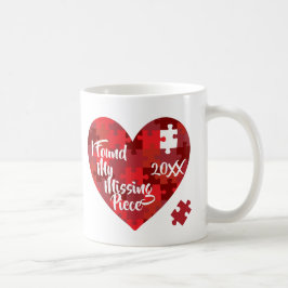 Ich fand mein vermisstes Stück - Puzzlespiel-Herz Kaffeetasse