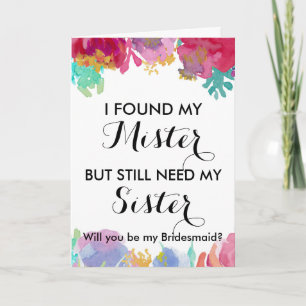 Ich fand meine Schwester, aber ich brauche meine S Einladung