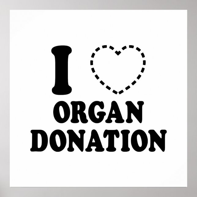Ich {FEHLENDES HERZ} ORGANSPENDE Poster (Vorne)
