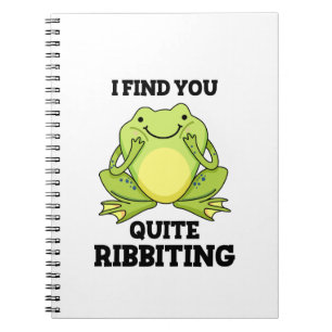 Ich finde dich ziemlich quakend lustig Frosch Wort Notizblock