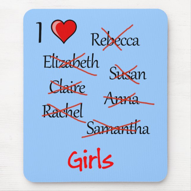 "Ich finde Girls" Mousepad (Vorne)