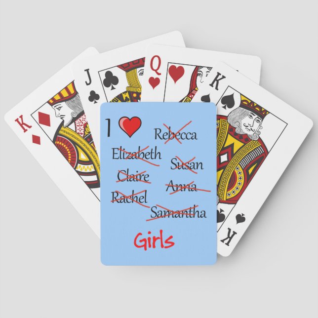 "Ich finde Girls" Spielkarten (Rückseite)