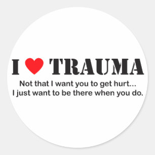 Ich finde Trauma Runder Aufkleber