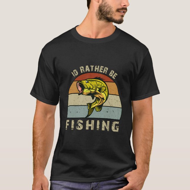 Ich fische eher Geschenke für Fischer Väter d T-Shirt (Vorderseite)