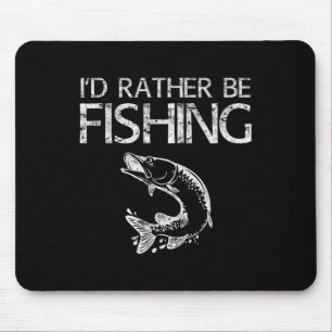 Ich fische eher Shirt von Fischern Mousepad