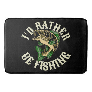 Ich fische lieber Fisch Badematte