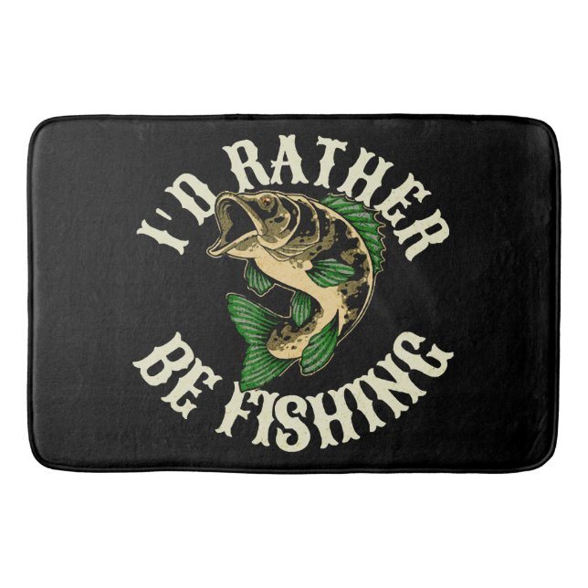 Ich fische lieber Fisch Badematte (Vorderseite)
