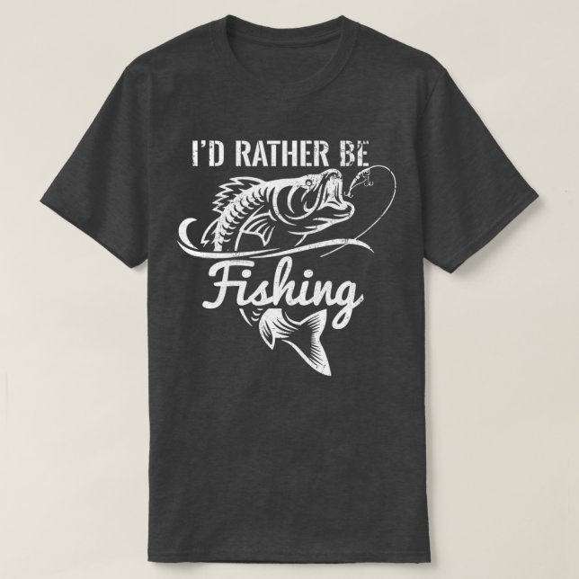 Ich fische lieber Funny Fisherman Funny Funny Fish T-Shirt (Design vorne)