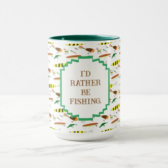 "Ich fische lieber" mit Fischgründen Tasse (Zentrum)