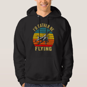 Ich fliege eher lustige Vintage Flugzeugpiloten Hoodie