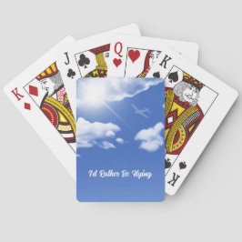 "Ich fliege lieber" Flugzeug Classic Playing Cards Spielkarten