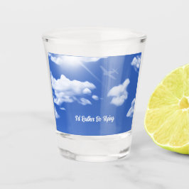 "Ich fliege lieber" Sky Flugzeug Shot Glass Schnapsglas