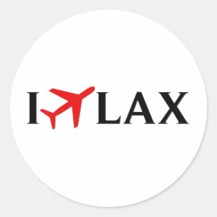 Ich fliege LOCKERES - internationaler Flughafen Runder Aufkleber