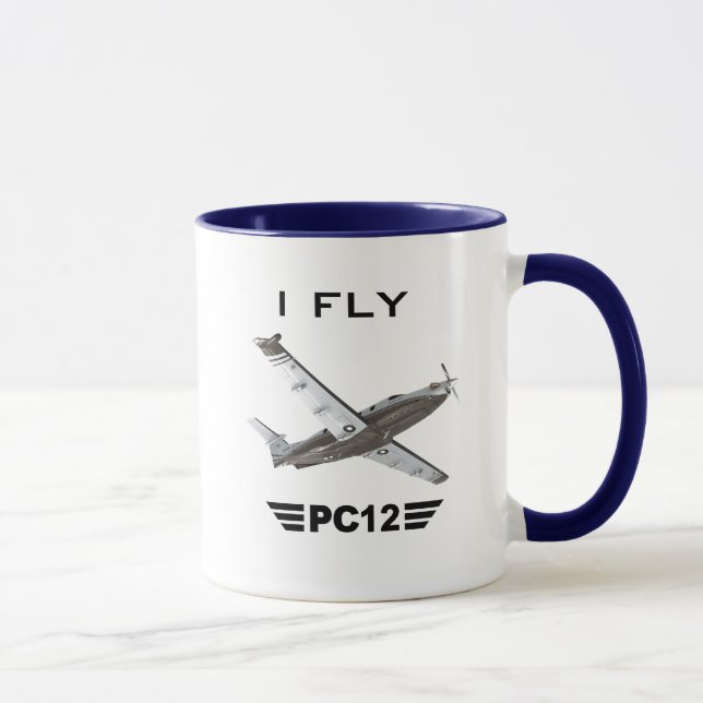 Ich fliege PC12- Versuchskaffee-Tasse Tasse (Rechts)