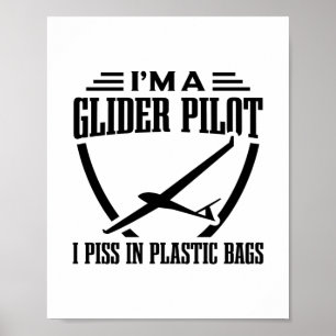 Ich fliege Pilot Soaring Liebhaber Geschenk Idee Poster