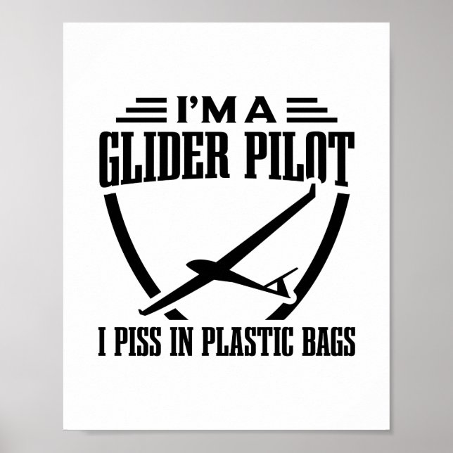 Ich fliege Pilot | Soaring Liebhaber Geschenk Idee Poster (Vorne)