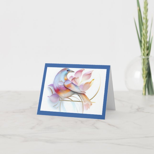 Ich fliege weg(3) Faltkarte Dankeskarte (Vorderseite)