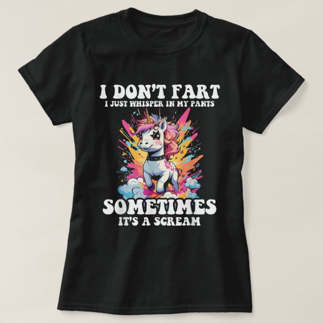 Ich flüstere in meinen Hosen ein kurzes Zitat T-Shirt (Design vorne)