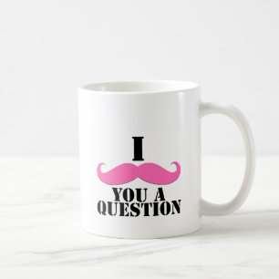 Ich föhne dir eine Frage Pink Schnurrbart Kaffeetasse