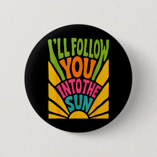 Ich folge in die Sonne Sommer Retro 90er Grafik Button