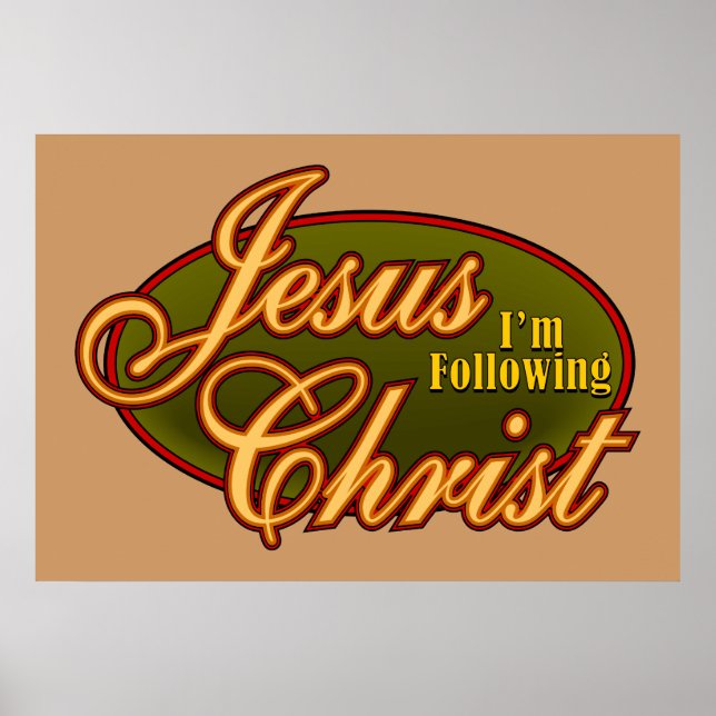 Ich folge Jesus Christus Poster (Vorne)