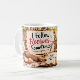 Ich folge Rezepten Manchmal Backtasse Kaffeetasse