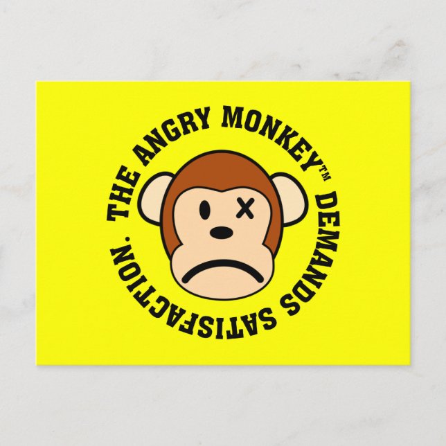 Ich fordere Zufriedenheit Postkarte (Vorderseite)