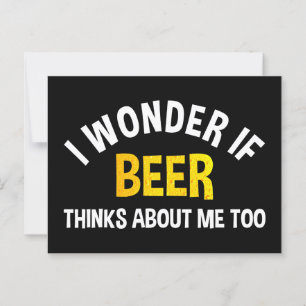 Ich frage mich, ob auch die Biere über mich nachde Postkarte