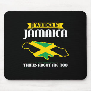 Ich frage mich, ob Jamaika auch an mich denkt Flag Mousepad