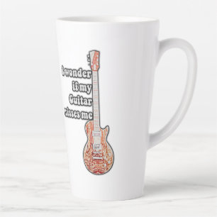 Ich frage mich, ob meine Gitarre mich vermisst. Milchtasse