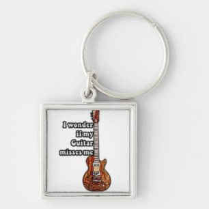 Ich frage mich, ob meine Gitarre mich vermisst. Vi Schlüsselanhänger