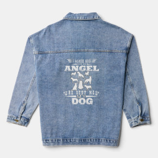 Ich Fragte Gott für einen Engel, den er mir geschi Jeansjacke