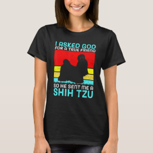 Ich fragte Gott für einen wahren Freund, also schi T-Shirt