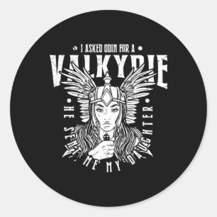 Ich Fragte Odin für einen Valkyrie, den er mir mei Runder Aufkleber