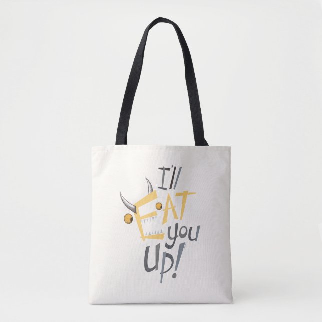 Ich fresse dich auf Grafik Tasche (Vorderseite)