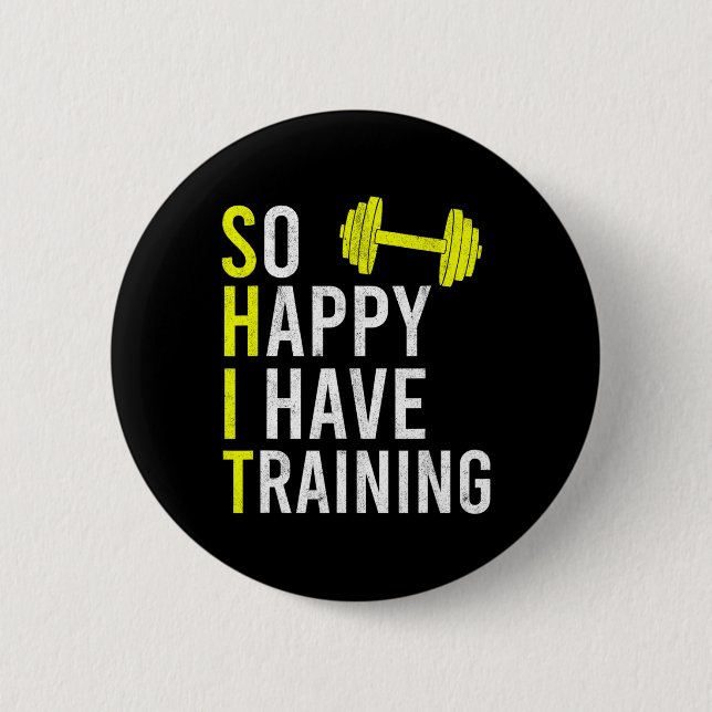 Ich freue mich also, Bodybuilding Gym Weightli zu  Button (Vorderseite)