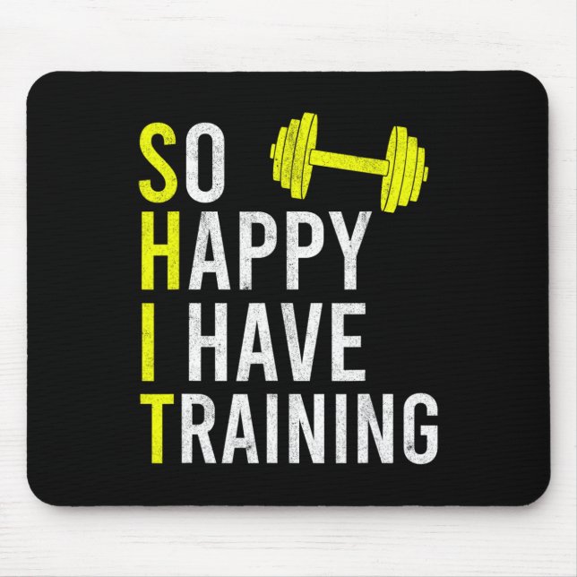 Ich freue mich also, Bodybuilding Gym Weightli zu  Mousepad (Vorne)