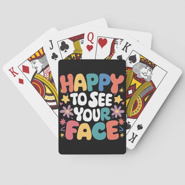 Ich freue mich, Ihren Gesichtslehrer wieder in die Spielkarten (Rückseite)