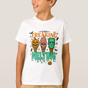 Ich friere Melting Funny Halloween Eiscreme T-Shirt