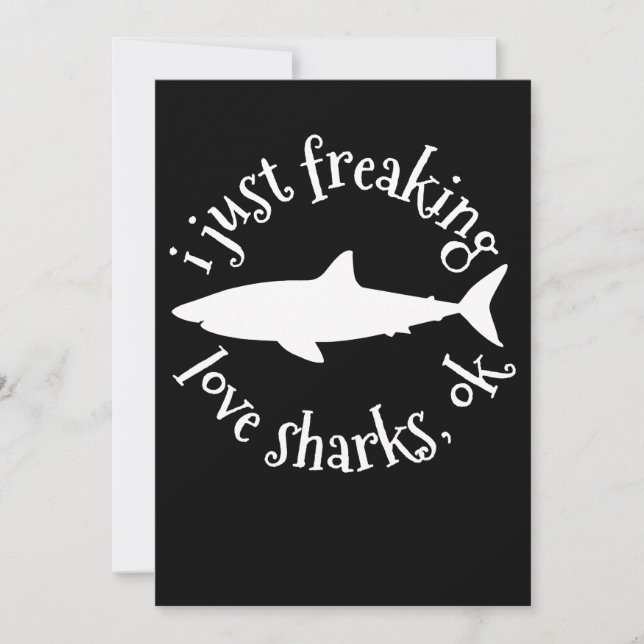 Ich friere nur Liebe Haie, OK - Hai Lover Geschenk Dankeskarte (Vorderseite)