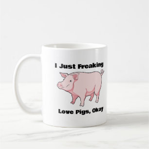 Ich friere nur Liebe Schweine, okay Kaffee Tasse