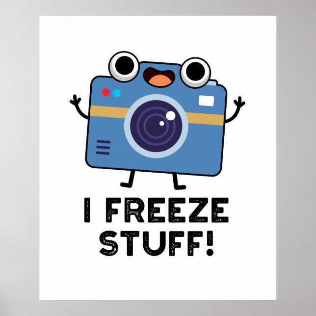 Ich friere Stuff Funny Camera Puff Poster (Vorne)