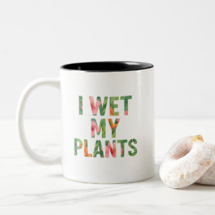 Ich fühle meine Pflanze tropische Wasserfarbe Zweifarbige Tasse