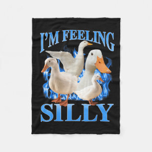 Ich fühle mich albern Lustige Gans Meme Bootleg Vi Fleecedecke