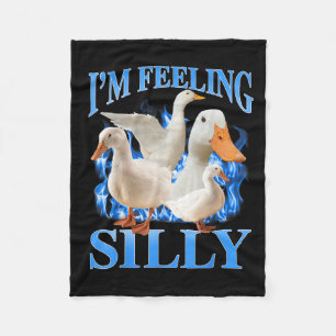 Ich fühle mich albern Lustige Gans Meme Bootleg Vi Fleecedecke