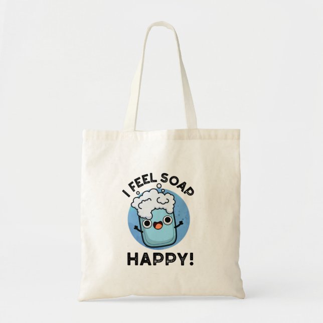Ich fühle mich Seife glücklich Funny Happy Soap Pu Tragetasche (Vorne)