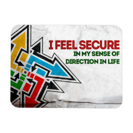 "Ich fühle mich sicher" Motivation Affirmation Fle Magnet